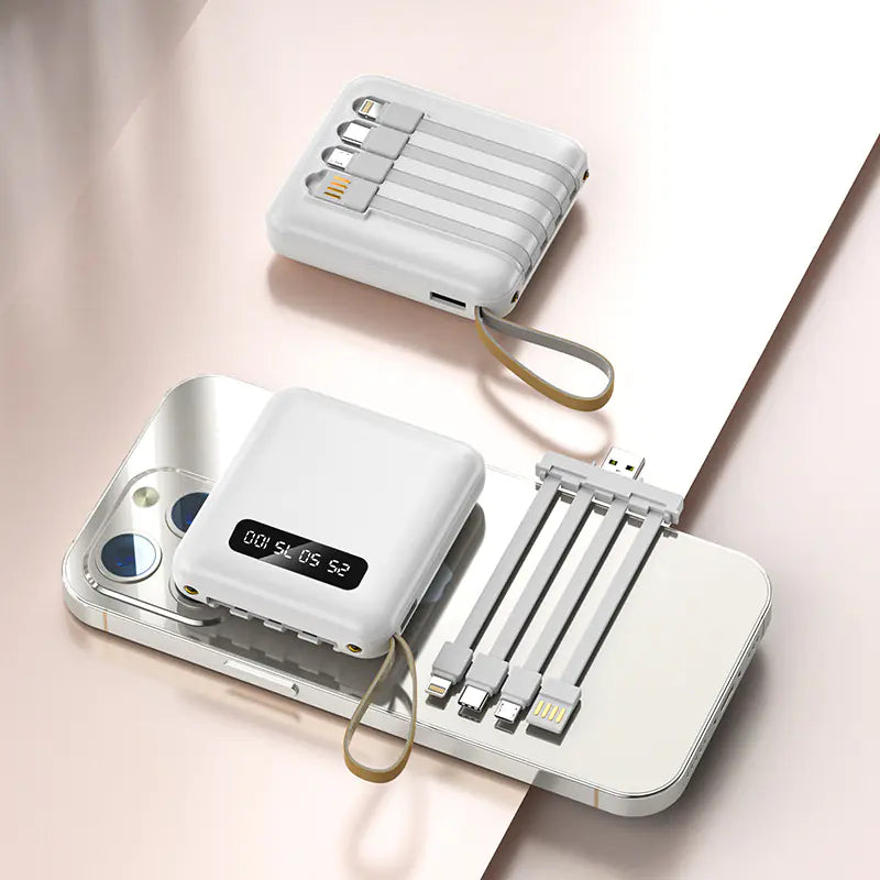Mini Portable Power Bank 20000mAh with Cable
